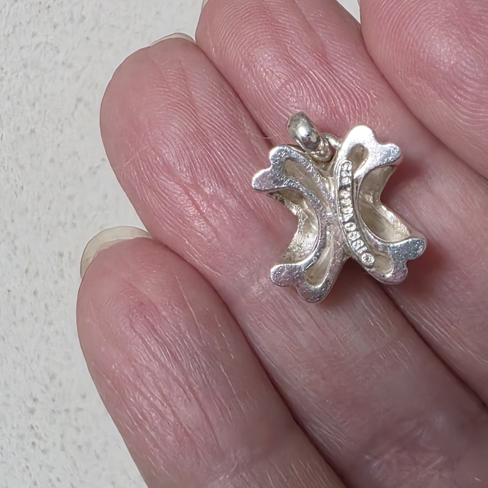 Tiffany signature X pendant sterling silver 925 - Picture 6 of 7